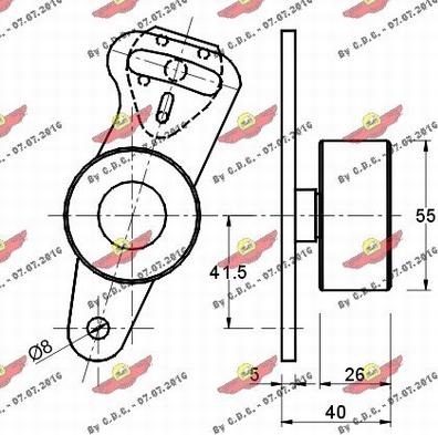 Autokit 03.269 - Натяжной ролик, зубчатый ремень ГРМ autospares.lv