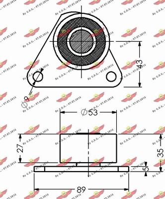 Autokit 03.205 - Направляющий ролик, зубчатый ремень ГРМ autospares.lv