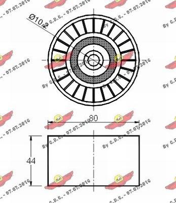 Autokit 03.761 - Ролик, поликлиновый ремень autospares.lv