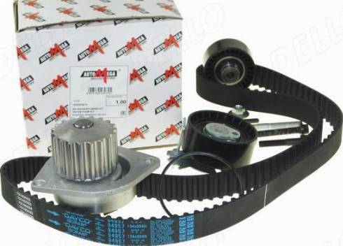 Automega 160003810 - Водяной насос + комплект зубчатого ремня ГРМ autospares.lv