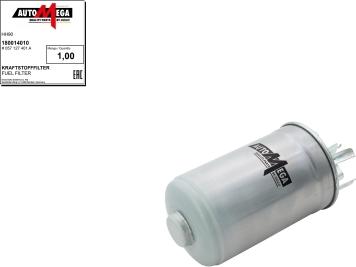 Automega 180014010 - Топливный фильтр autospares.lv