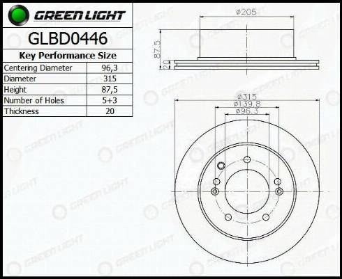 AutomotiveAdriado GLBD0446 - Тормозной диск autospares.lv