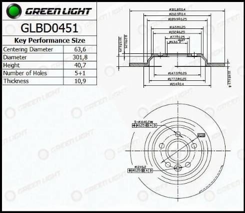 AutomotiveAdriado GLBD0451 - Тормозной диск autospares.lv