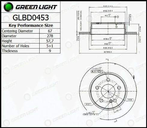 AutomotiveAdriado GLBD0453 - Тормозной диск autospares.lv