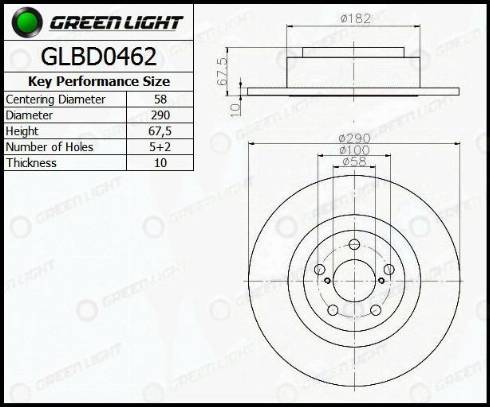 AutomotiveAdriado GLBD0462 - Тормозной диск autospares.lv