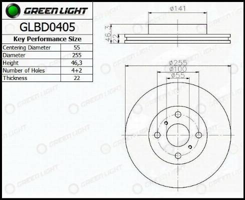 AutomotiveAdriado GLBD0405 - Тормозной диск autospares.lv