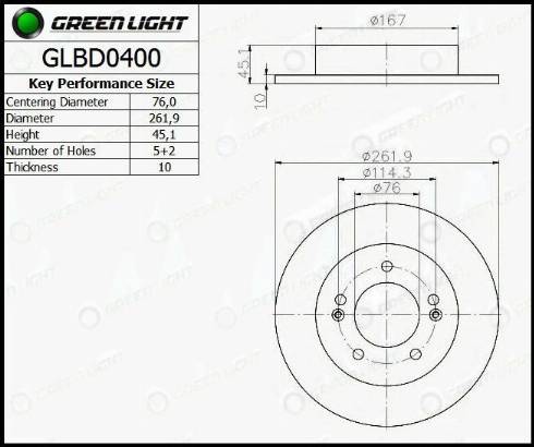 AutomotiveAdriado GLBD0400 - Тормозной диск autospares.lv