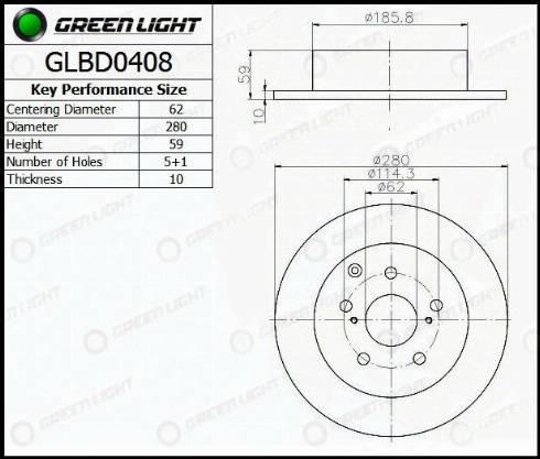 AutomotiveAdriado GLBD0408 - Тормозной диск autospares.lv