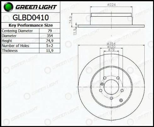 AutomotiveAdriado GLBD0410 - Тормозной диск autospares.lv