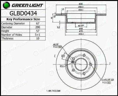 AutomotiveAdriado GLBD0434 - Тормозной диск autospares.lv