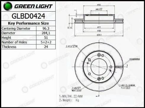 AutomotiveAdriado GLBD0424 - Тормозной диск autospares.lv