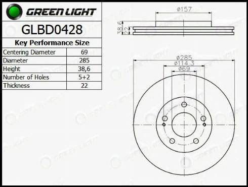 AutomotiveAdriado GLBD0428 - Тормозной диск autospares.lv