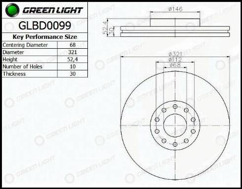 AutomotiveAdriado GLBD0099 - Тормозной диск autospares.lv