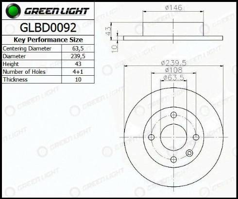 AutomotiveAdriado GLBD0092 - Тормозной диск autospares.lv