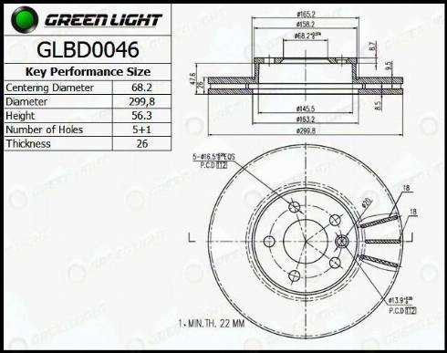 AutomotiveAdriado GLBD0046 - Тормозной диск autospares.lv