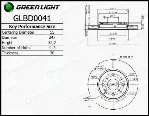 AutomotiveAdriado GLBD0041 - Тормозной диск autospares.lv