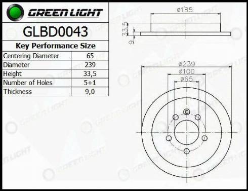 AutomotiveAdriado GLBD0043 - Тормозной диск autospares.lv