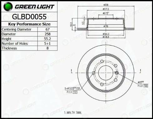 AutomotiveAdriado GLBD0055 - Тормозной диск autospares.lv