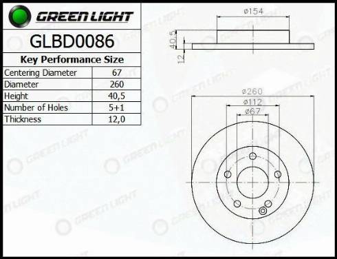 AutomotiveAdriado GLBD0086 - Тормозной диск autospares.lv