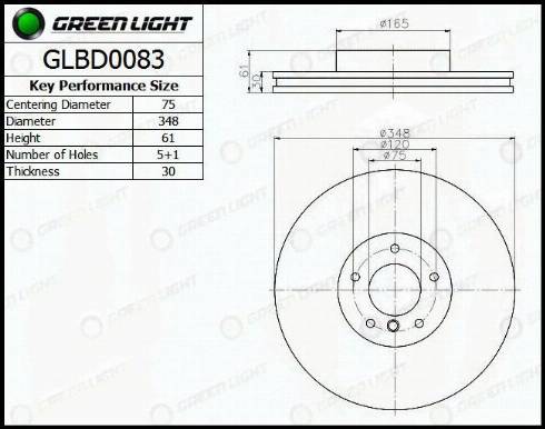 AutomotiveAdriado GLBD0083 - Тормозной диск autospares.lv