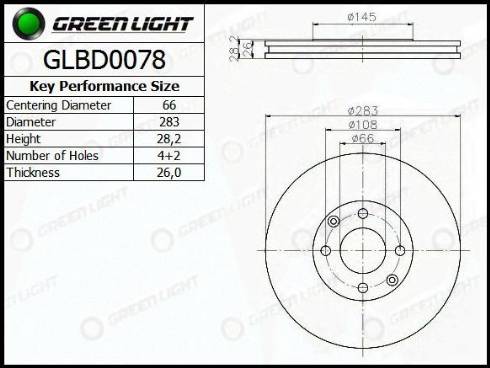 AutomotiveAdriado GLBD0078 - Тормозной диск autospares.lv