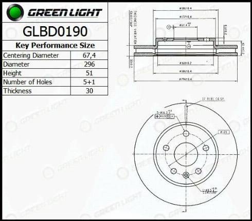 AutomotiveAdriado GLBD0190 - Тормозной диск autospares.lv