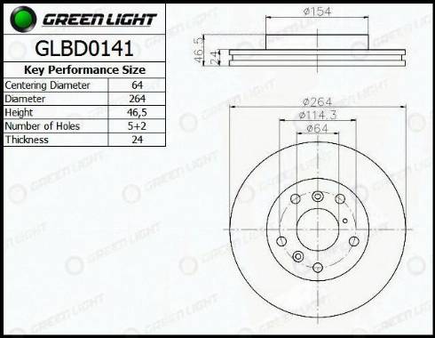 AutomotiveAdriado GLBD0141 - Тормозной диск autospares.lv