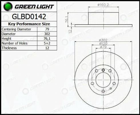 AutomotiveAdriado GLBD0142 - Тормозной диск autospares.lv