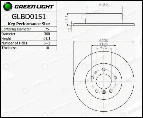 AutomotiveAdriado GLBD0151 - Тормозной диск autospares.lv