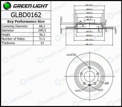 AutomotiveAdriado GLBD0162 - Тормозной диск autospares.lv