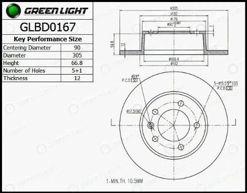 AutomotiveAdriado GLBD0167 - Тормозной диск autospares.lv