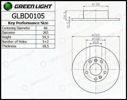 AutomotiveAdriado GLBD0105 - Тормозной диск autospares.lv