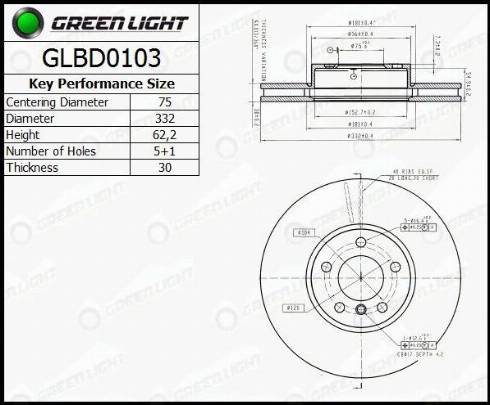 AutomotiveAdriado GLBD0103 - Тормозной диск autospares.lv