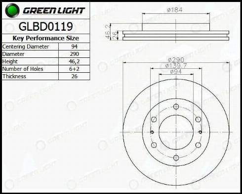 AutomotiveAdriado GLBD0119 - Тормозной диск autospares.lv