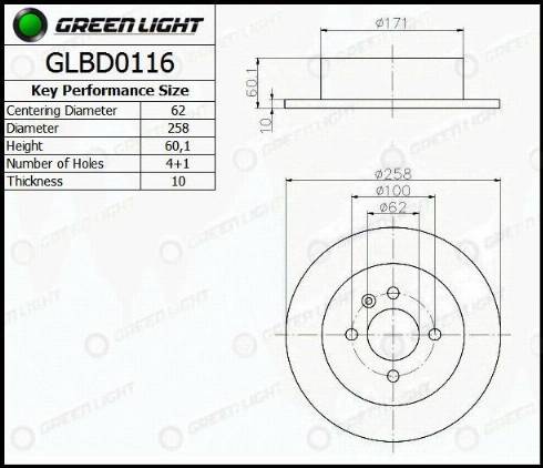 AutomotiveAdriado GLBD0116 - Тормозной диск autospares.lv
