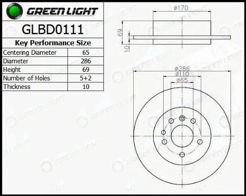 AutomotiveAdriado GLBD0111 - Тормозной диск autospares.lv