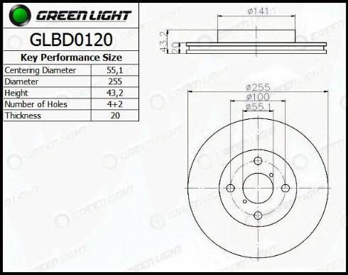 AutomotiveAdriado GLBD0120 - Тормозной диск autospares.lv