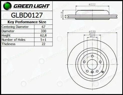 AutomotiveAdriado GLBD0127 - Тормозной диск autospares.lv