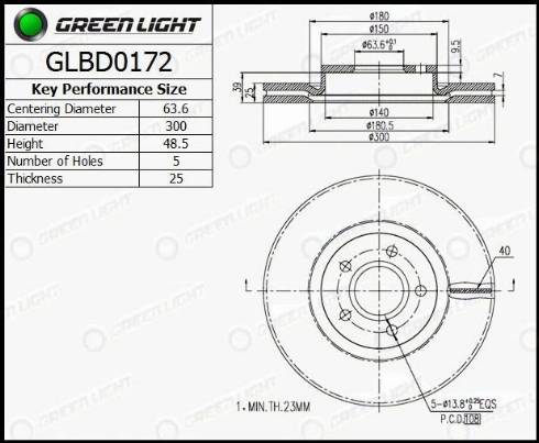 AutomotiveAdriado GLBD0172 - Тормозной диск autospares.lv