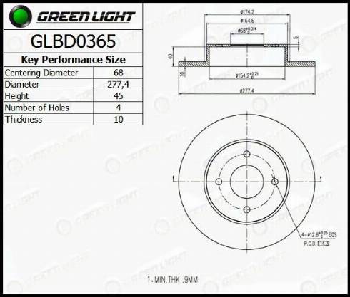 AutomotiveAdriado GLBD0365 - Тормозной диск autospares.lv