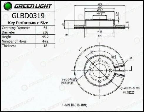 AutomotiveAdriado GLBD0319 - Тормозной диск autospares.lv