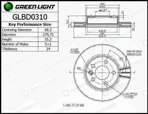 AutomotiveAdriado GLBD0310 - Тормозной диск autospares.lv