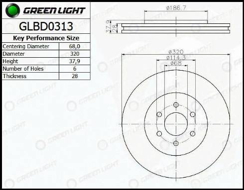 AutomotiveAdriado GLBD0313 - Тормозной диск autospares.lv