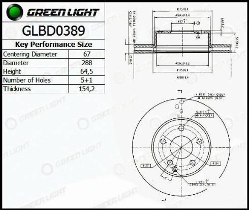 AutomotiveAdriado GLBD0389 - Тормозной диск autospares.lv