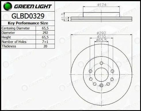 AutomotiveAdriado GLBD0329 - Тормозной диск autospares.lv