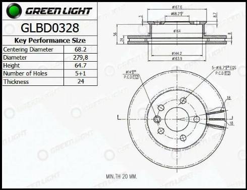 AutomotiveAdriado GLBD0328 - Тормозной диск autospares.lv