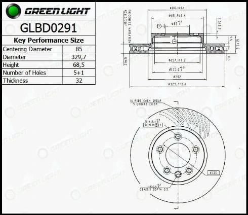 AutomotiveAdriado GLBD0291 - Тормозной диск autospares.lv