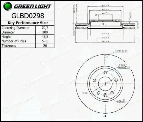 AutomotiveAdriado GLBD0298 - Тормозной диск autospares.lv