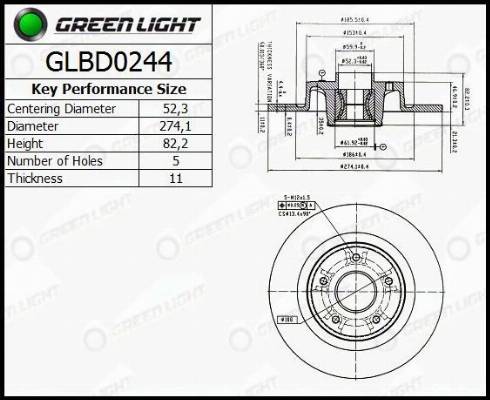 AutomotiveAdriado GLBD0244 - Тормозной диск autospares.lv