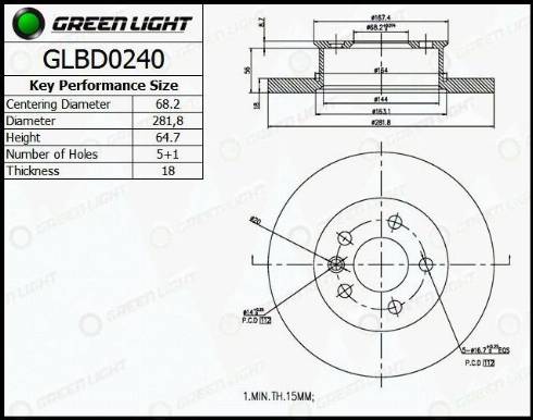 AutomotiveAdriado GLBD0240 - Тормозной диск autospares.lv